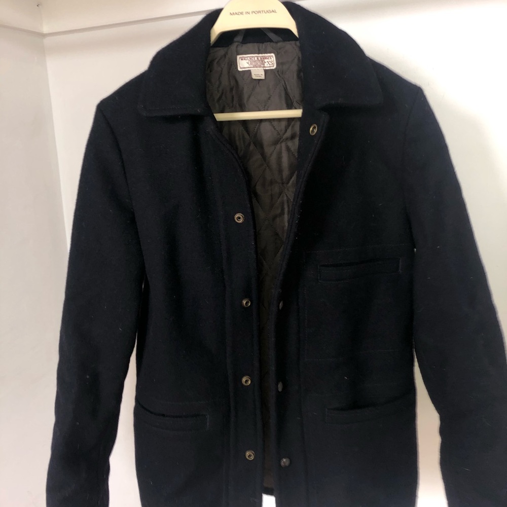 Wallace & Barnes Wool Coat - Size XS - Dark Navy